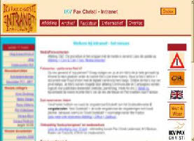 Screenshot van Intranet in 2007 stijl