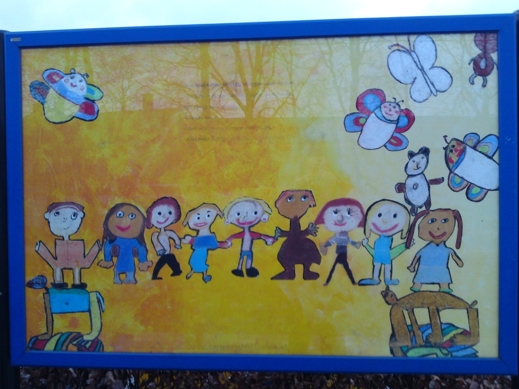 Poster op station te Bunnik - van Barbaraschool